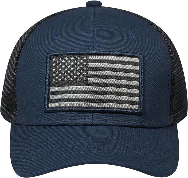 AURR American Flag Trucker Hat, Patriotic Baseball Cap for Men & Women, Breathable Mesh Adjustable Snapback, USA Flag Patch - Image 2